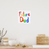 Kid Text Future Vater T - Shirt und Geschenke Poster (Küche)
