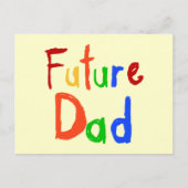 Kid Text Future Vater T - Shirt und Geschenke Postkarte (Vorderseite)