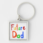 Kid Text Future Vater T - Shirt und Geschenke Schlüsselanhänger (Vorne)