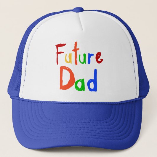 Kid Text Future Vater T - Shirt und Geschenke Truckerkappe (Vorderseite)