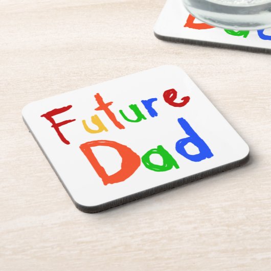 Kid Text Future Vater T - Shirt und Geschenke Untersetzer (Linke Seite)