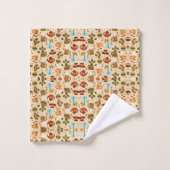 Kid-themed towel and washcloth set with playful (Waschlappen)
