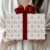 Kid Toy Wrapping Paper Rocking Horse Gift Wrap Geschenkpapier