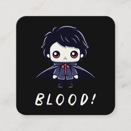 Kid Vampire Quadratische Visitenkarte (Vorderseite)
