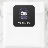Kid Vampire Quadratischer Aufkleber (Tasche)