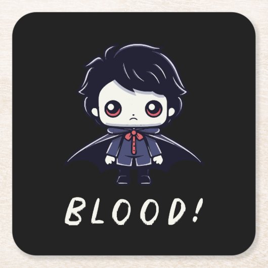Kid Vampire Rechteckiger Pappuntersetzer (Vorderseite)