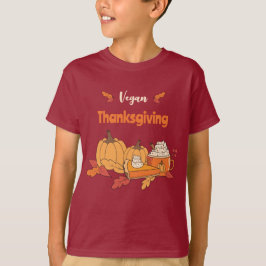 Kid Vegan Erntedank Maroon T - Shirt
