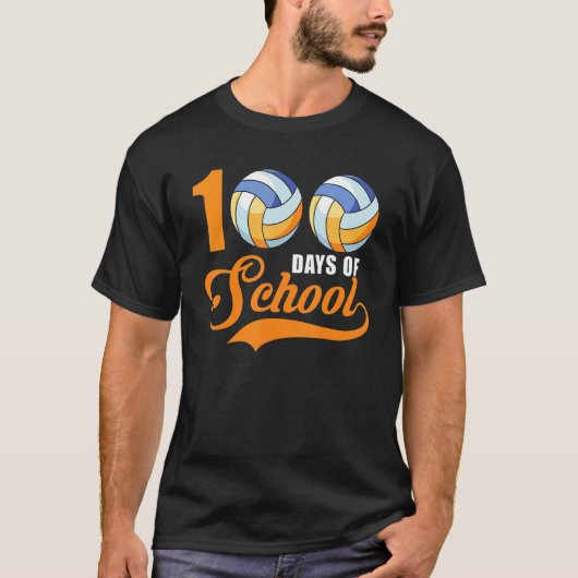 Kid Volleyball Shirts For Girls, Happy 100th Day O (Vorderseite)