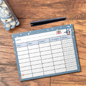 Kid Winter Reading Log mit Rating Notepad Notizblock