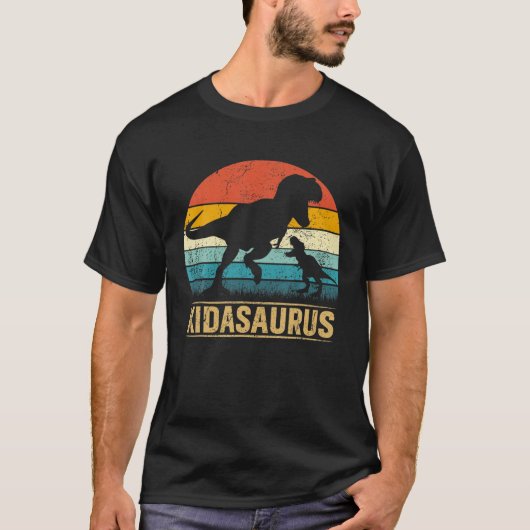 Kida Saurus T Rex Dinosaur Kidasaurus Matching Fam T-Shirt (Vorderseite)