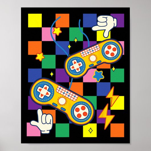 Kidcore-Ästhetik-Stoff-Videospiel-Patches Alt-Mode Poster (Vorne)