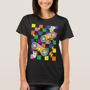 Kidcore-Ästhetik-Stoff-Videospiel-Patches Alt-Mode T-Shirt