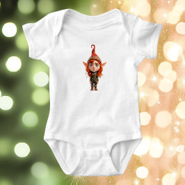 Kidden Me Teen Christmas Elf Baby Bodysuit Baby Strampler