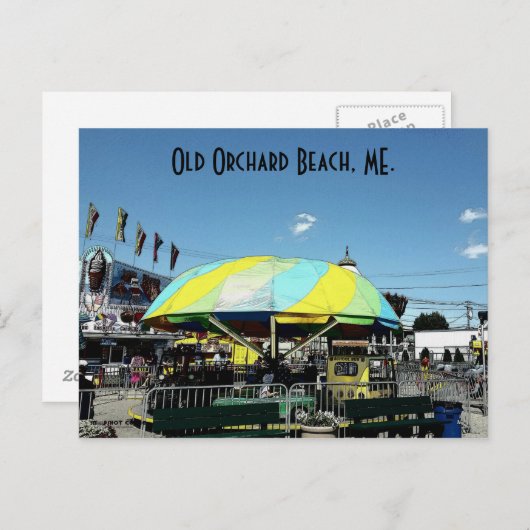 Kiddes Car and Truck Vergnügungspark Ride Postkarte (Vorne/Hinten)