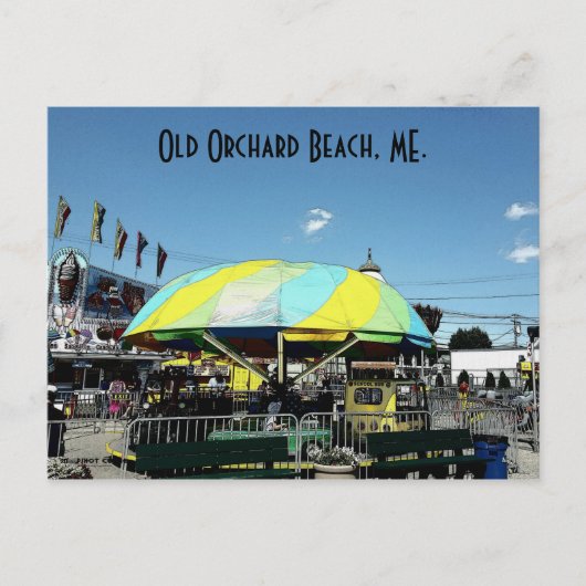 Kiddes Car and Truck Vergnügungspark Ride Postkarte (Vorderseite)