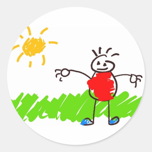 Kiddie Art Runder Aufkleber (Vorderseite)