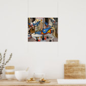 Kiddie Carousel Pferde Poster (Küche)