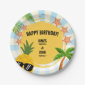 Kiddie Summer Theme Geburtstagsparty Paper Plate Pappteller (Vorderseite)