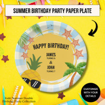 Kiddie Summer Theme Geburtstagsparty Paper Plate