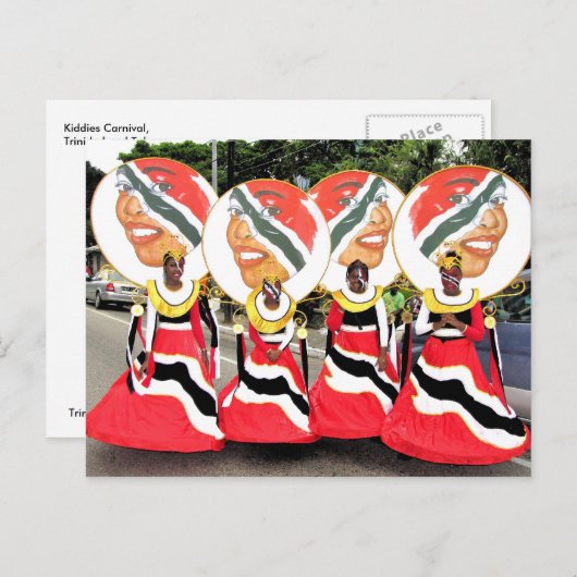 Kiddies Carnival, Trinidad und Tobago Postkarte (Vorne/Hinten)