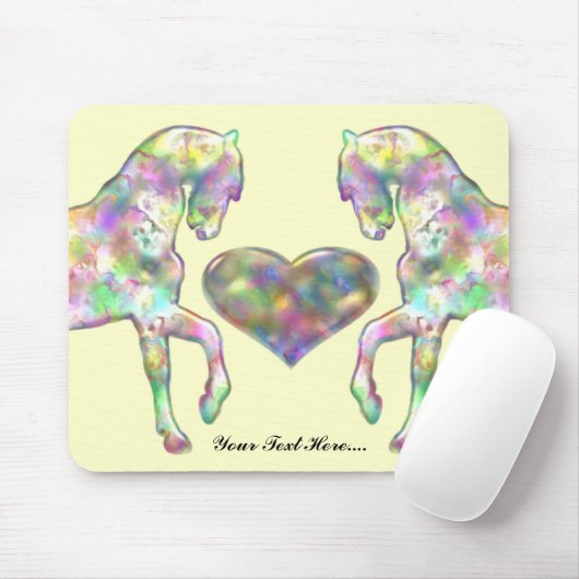 Kiddies Pferd und Liebe-Herz Mousepad (Mit Mouse)