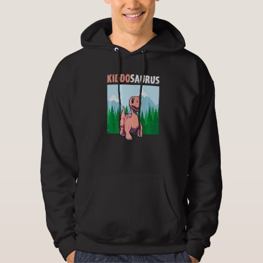 Kiddosaurus Dinosaurier Niedlich Kiddo Apatosaurus Hoodie (Vorderseite)