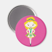 KIDLETS: irische Tänzerblonde Magnet (Vorderseite/Rückseite)