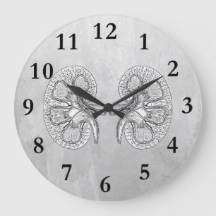 KIDNEY 2 DRAWING GROßE WANDUHR