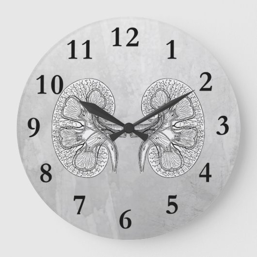 KIDNEY 2 DRAWING GROßE WANDUHR (Vorderseite)