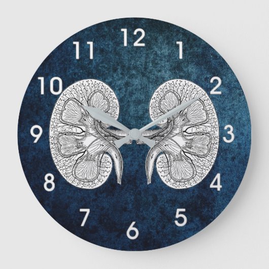 KIDNEY 2 DRAWING GROßE WANDUHR (Vorderseite)