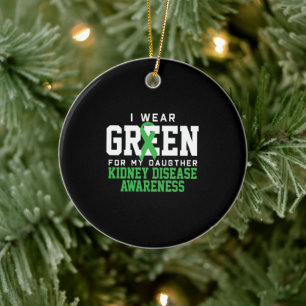 Kidney Awareness Green Ribbon Tochter Fit T Shirt Keramik Ornament