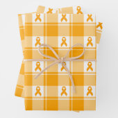 Kidney Cancer Awareness Plaid Wrapping Paper Geschenkpapier Set (Beispiel)
