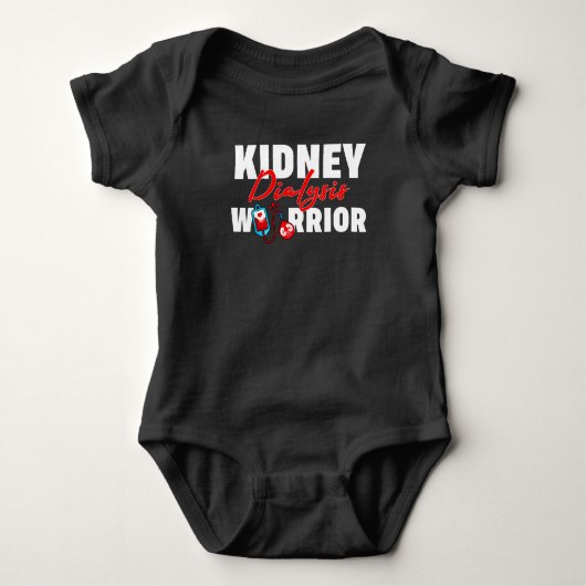 Kidney Dialysis Warrior Kidney Recipient Matching Baby Strampler (Vorderseite)