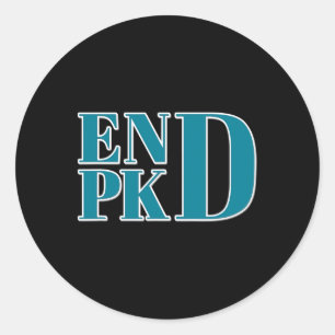 Kidney Disease Awareness End Pkd Kampf Runder Aufkleber