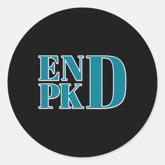 Kidney Disease Awareness End Pkd Kampf Runder Aufkleber (Vorderseite)