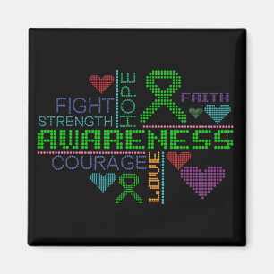 Kidney Disease Colorful Slogans Magnet