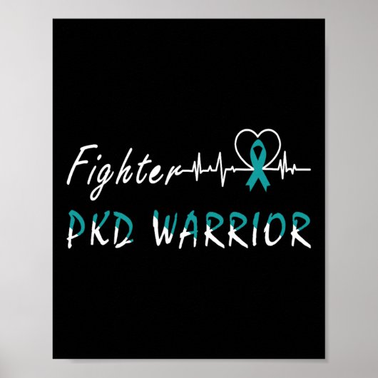 Kidney Disease Pkd Warrior Support Fighter Poster (Vorne)