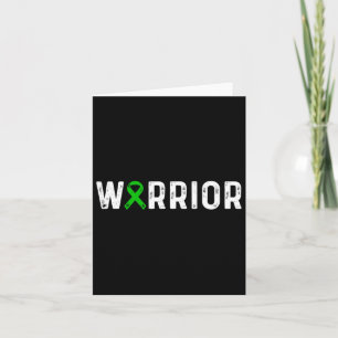 Kidney Disease Warrior Awareness Green Ribbon Karte