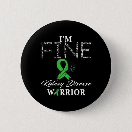 Kidney Disease Warrior Button (Vorderseite)