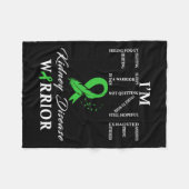 Kidney Disease Warrior Fleecedecke (Vorderseite (Horizontal))