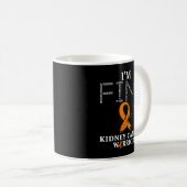Kidney Disease Warrior Im Fine 3 Kaffeetasse (VorderseiteRechts)
