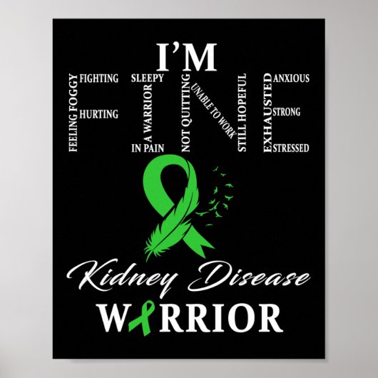 Kidney Disease Warrior Poster (Vorne)