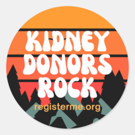 Kidney Donors Rock Donor Awareness Runder Aufkleber