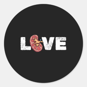 Kidney Organ Love Nephrologist Runder Aufkleber