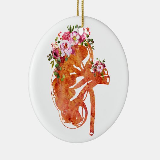 Kidney Sektion Keramik Ornament (Rechts)
