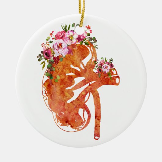 Kidney Sektion Keramik Ornament (Vorne)