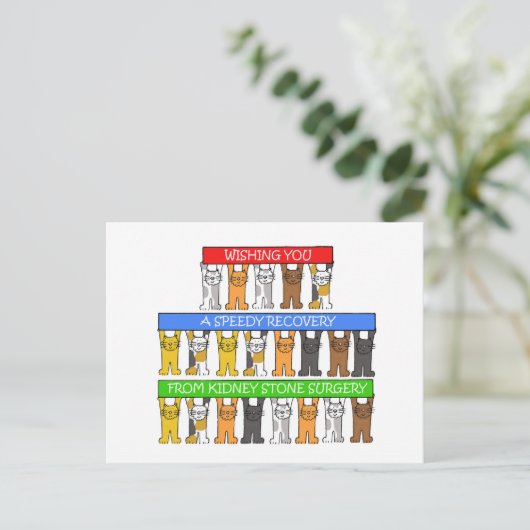 Kidney Stone Operation Speedy Erholung Postkarte (Stehend Vorderseite)