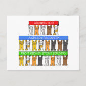 Kidney Stone Operation Speedy Erholung Postkarte (Vorderseite)