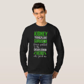 Kidney Transplant Survivor Organ Donor Kidney Reci T-Shirt (Vorne ganz)
