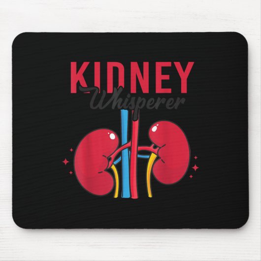 Kidney Whisperer Funny Dialysis Technician Nephrol Mousepad (Vorne)
